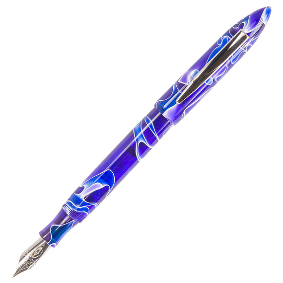 Edison Premiere Fountain Pen - Delphinium on white background