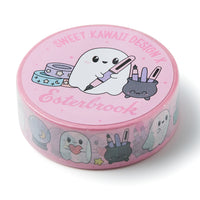 Esterbrook Washi Tape - Pastel Halloween Pink Ghosts (Special Edition)