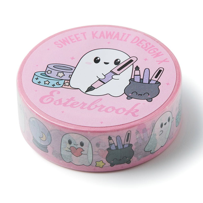 Esterbrook Washi Tape - Pastel Halloween Pink Ghosts (Special Edition)