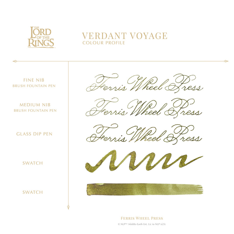 Ferris Wheel Press Lord of the Rings Verdant Voyage - Ink Sample
