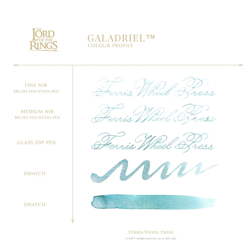 Ferris Wheel Press Lord of the Rings Bijou Fountain Pen & Ink Set - Galadriel (Special Edition)