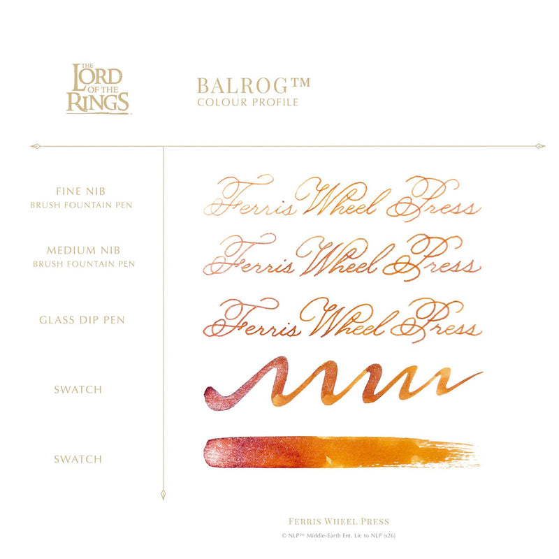 Ferris Wheel Press Lord of the Rings Balrog - 38ml Signature Bottled Ink (Special Edition)