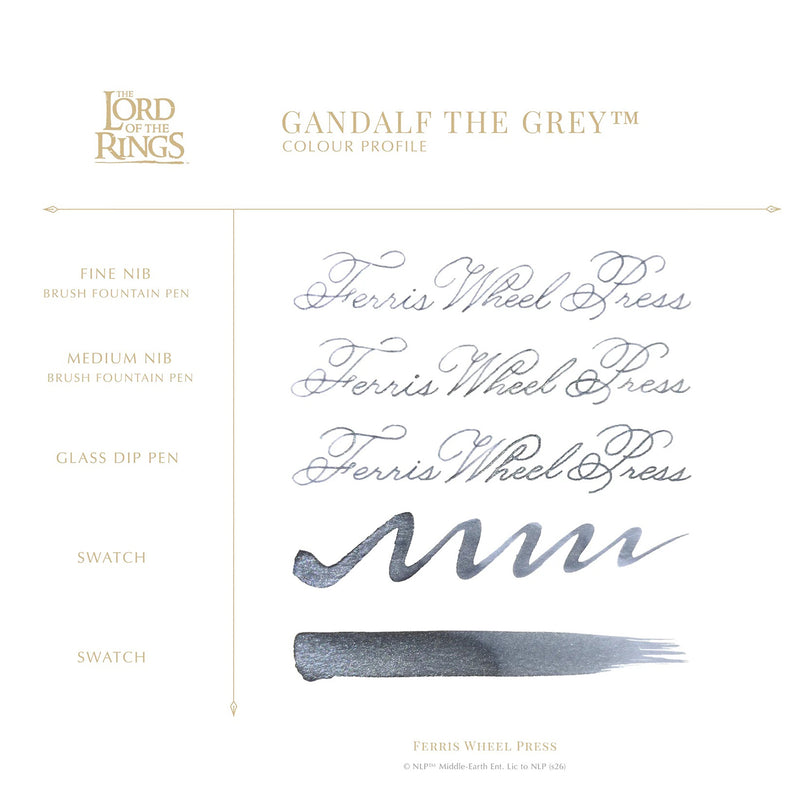 Ferris Wheel Press Lord of the Rings Gandalf the Grey - 38ml Signature Bottled Ink (Special Edition)