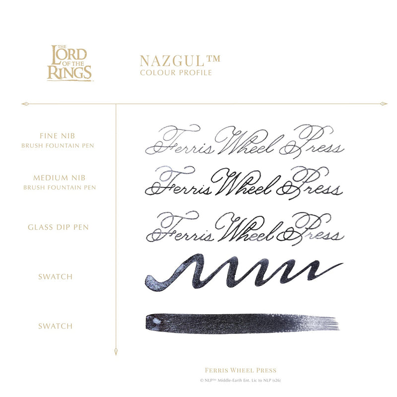 Ferris Wheel Press Lord of the Rings Nazgûl - 38ml Signature Bottled Ink (Special Edition)