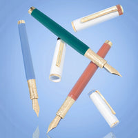 Ferris Wheel Press Masque Resin Fountain Pen & Ink Set - Coral