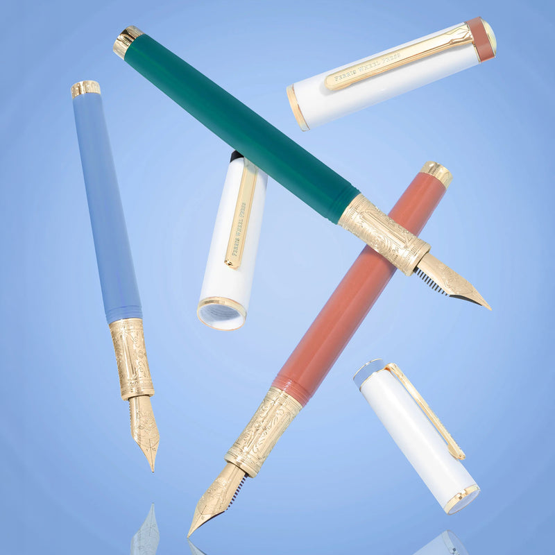 Ferris Wheel Press Masque Resin Fountain Pen & Ink Set - Coral