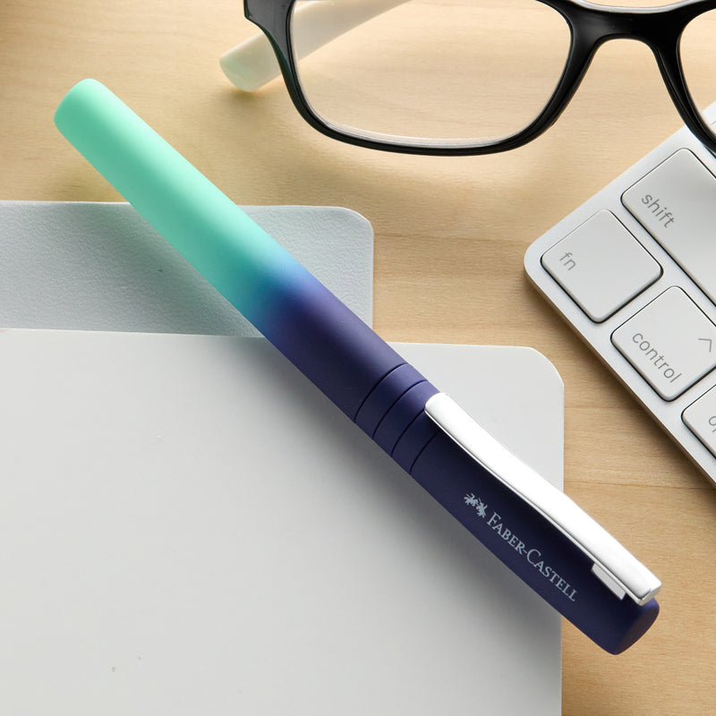 Faber-Castell Poly Ball Flow Fountain Pen - Buzzing Blue