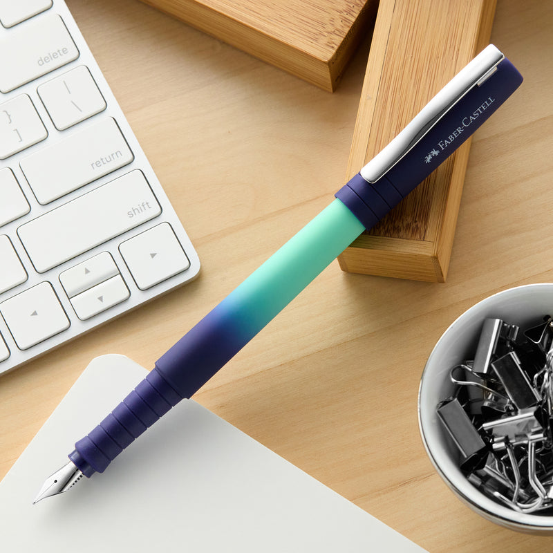 Faber-Castell Poly Ball Flow Fountain Pen - Buzzing Blue