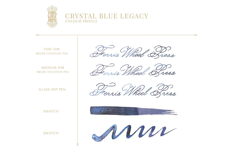 Ferris Wheel Press Crystal Blue Legacy - 38ml Bottled Ink