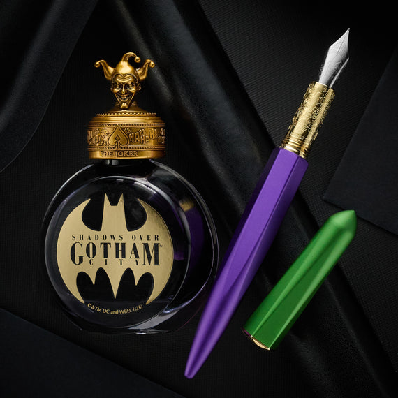 Ferris Wheel Press Batman Edition Marquise Fountain Pen & Ink Set - Joker (Special Edition)