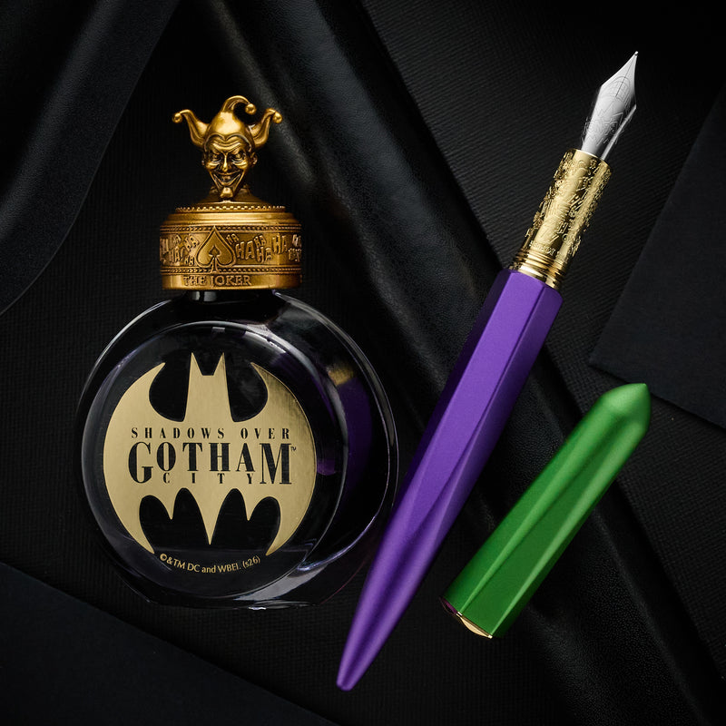 Ferris Wheel Press Batman Edition Marquise Fountain Pen & Ink Set - Joker (Special Edition)