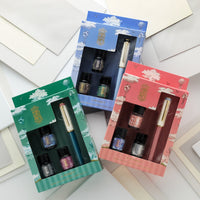 Ferris Wheel Press Masque Resin Fountain Pen & Ink Set - Coral