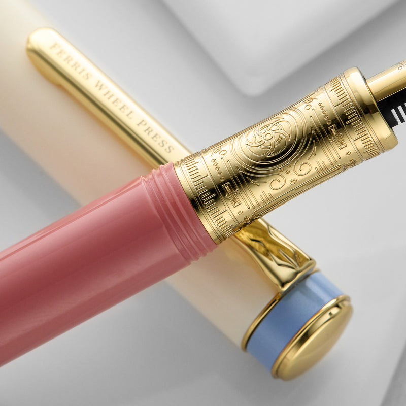 Ferris Wheel Press Masque Resin Fountain Pen & Ink Set - Coral
