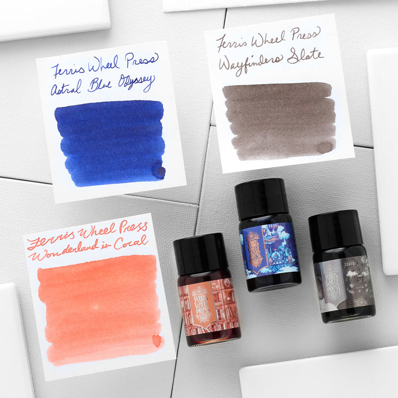 Ferris Wheel Press Masque Resin Fountain Pen & Ink Set - Coral