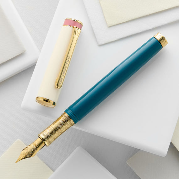 Ferris Wheel Press Masque Resin Fountain Pen & Ink Set - Teal