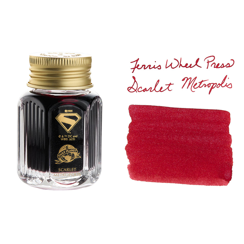 Ferris Wheel Press Superman Edition Marquise Fountain Pen & Ink Set - The Voice of Metropolis