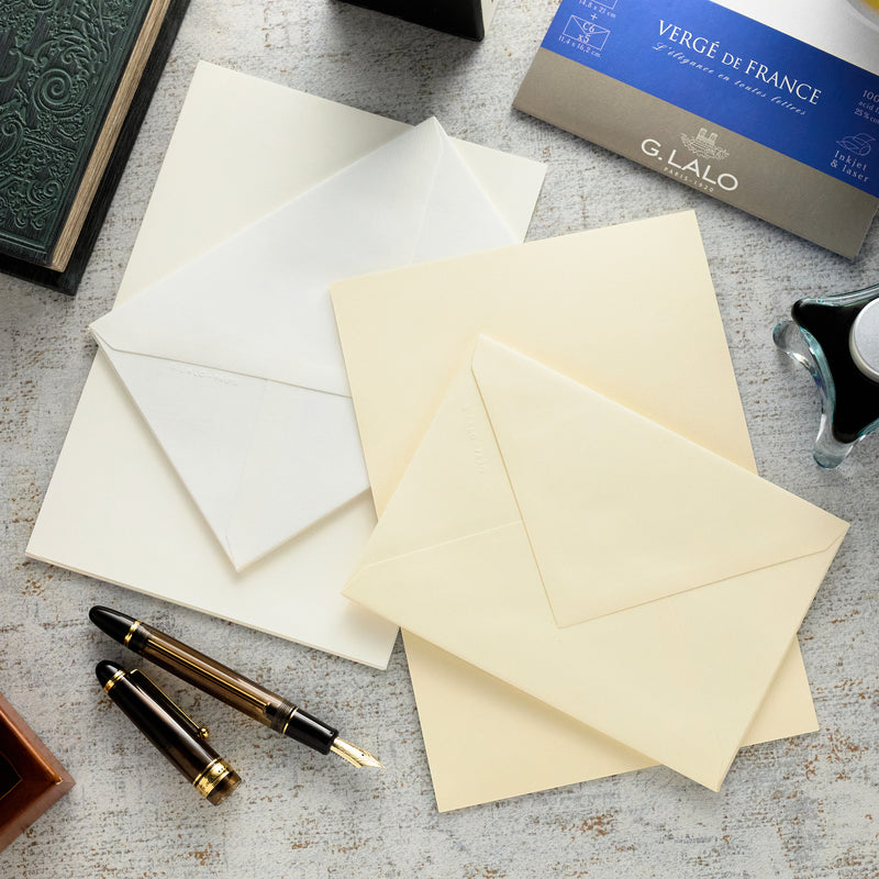 G. Lalo Vergé de France A5 Correspondence Set - Ivory