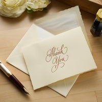 G. Lalo Vergé de France Foldover Thank You Cards - Ivory