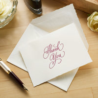 G. Lalo Vergé de France Foldover Thank You Cards - White