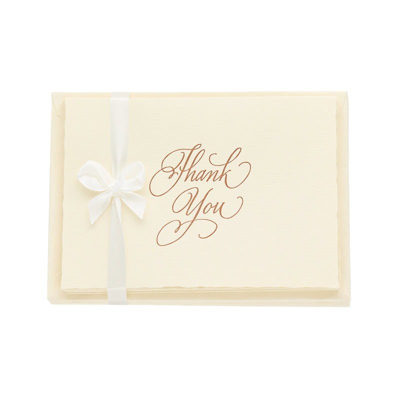 G. Lalo Vergé de France Foldover Thank You Cards - Ivory