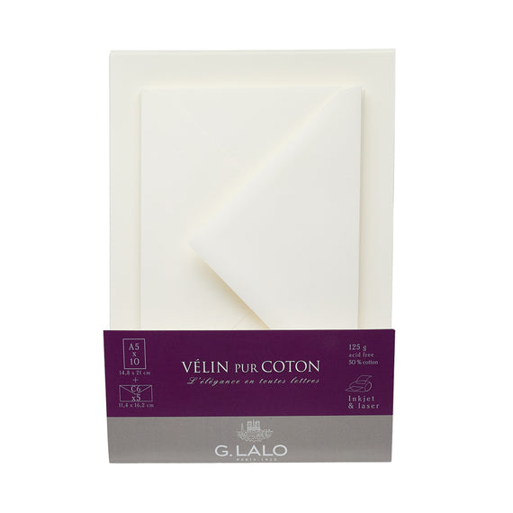 G. Lalo Vélin pur Coton A5 Correspondence Set
