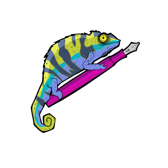 Goulet Sticker - Nib Chameleon
