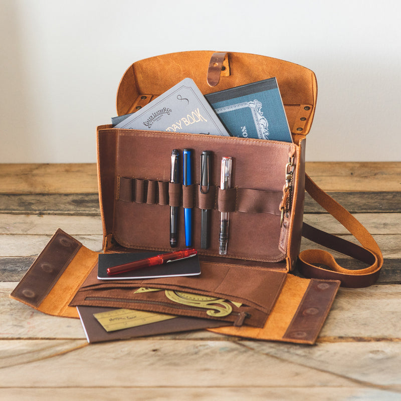 Galen Leather Writer's Medic Bag - Crazy Horse Tan