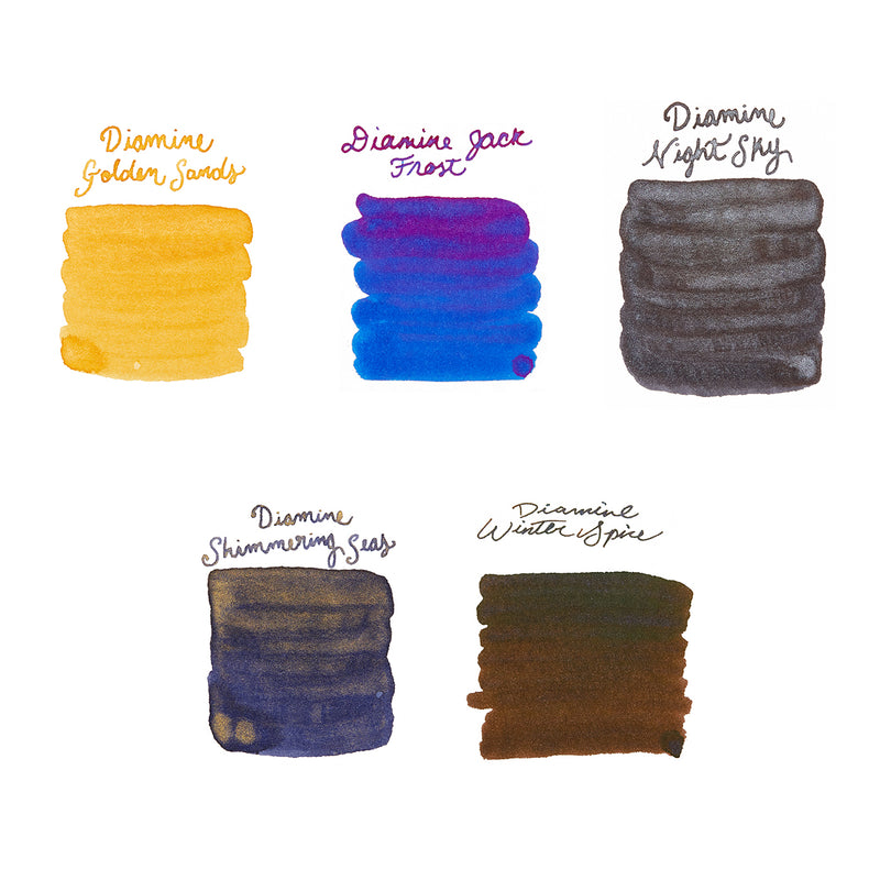 Diamine Shimmering Ink Sample Bundle