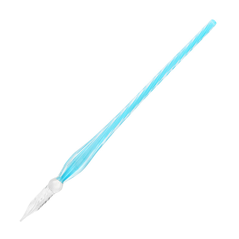 Jacques Herbin Twisted Glass Dip Pen - Bleu Azur