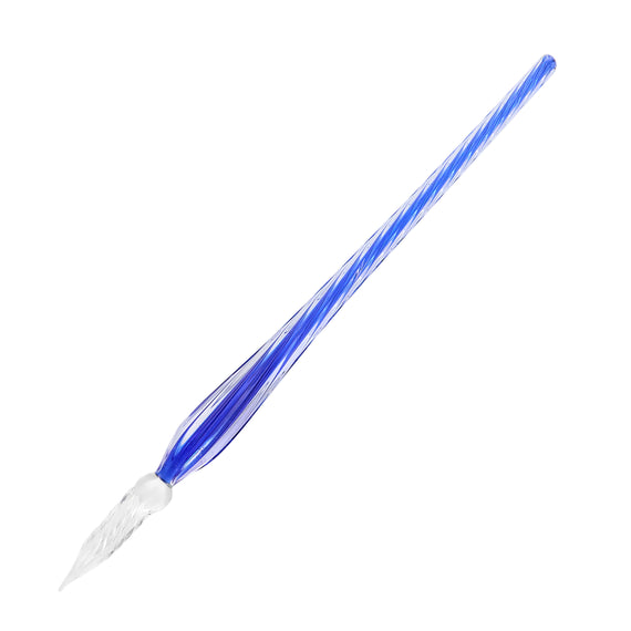 Jacques Herbin Twisted Glass Dip Pen - Bleu Nuit