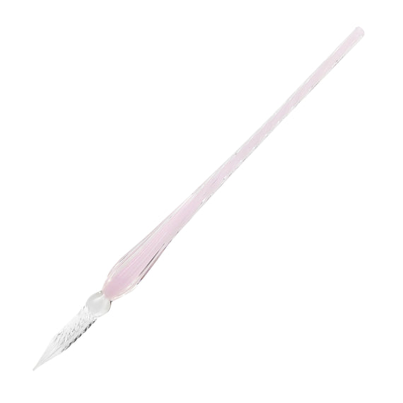 Jacques Herbin Twisted Glass Dip Pen - Rose
