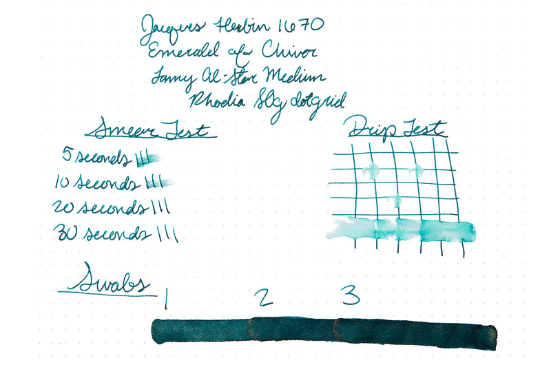 Jacques Herbin 1670 Emerald of Chivor - 15ml Bottled Ink