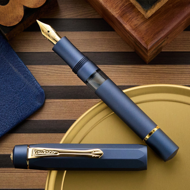 Kaweco Piston Sport AL Fountain Pen Starter Set - Navy