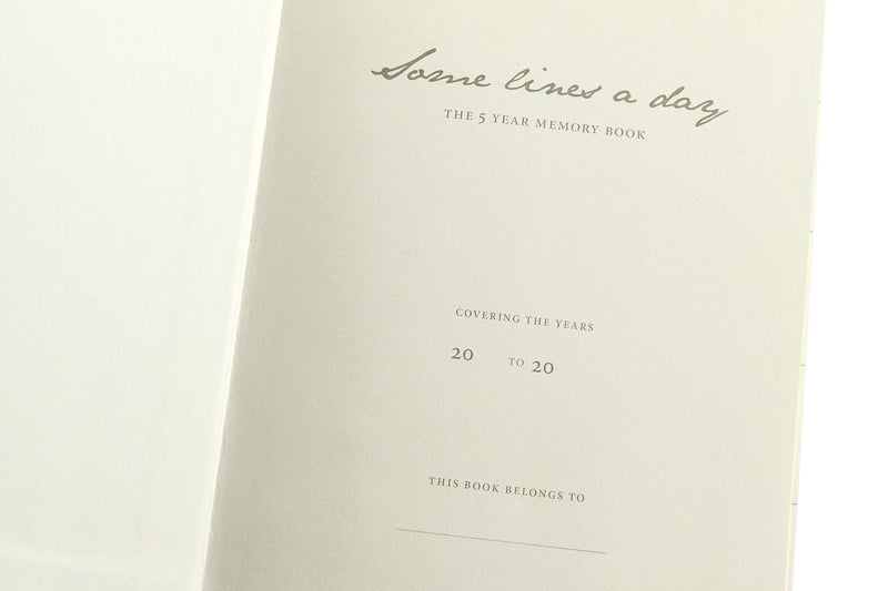 Leuchtturm1917 Some Lines a Day 5 Year Memory Notebook - Forest Green