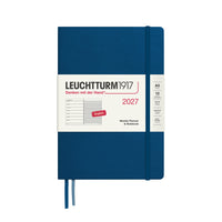 Leuchtturm1917 Medium A5 2027 Weekly Planner & Notebook - Indigo, Lined