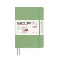 Leuchtturm1917 Medium A5 2027 Weekly Planner & Notebook - Sage, Lined