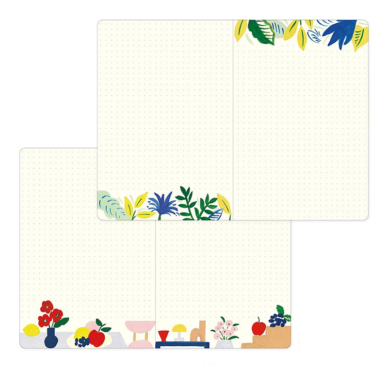 Midori B6 Yuru Log Notebook - Motif Textile A