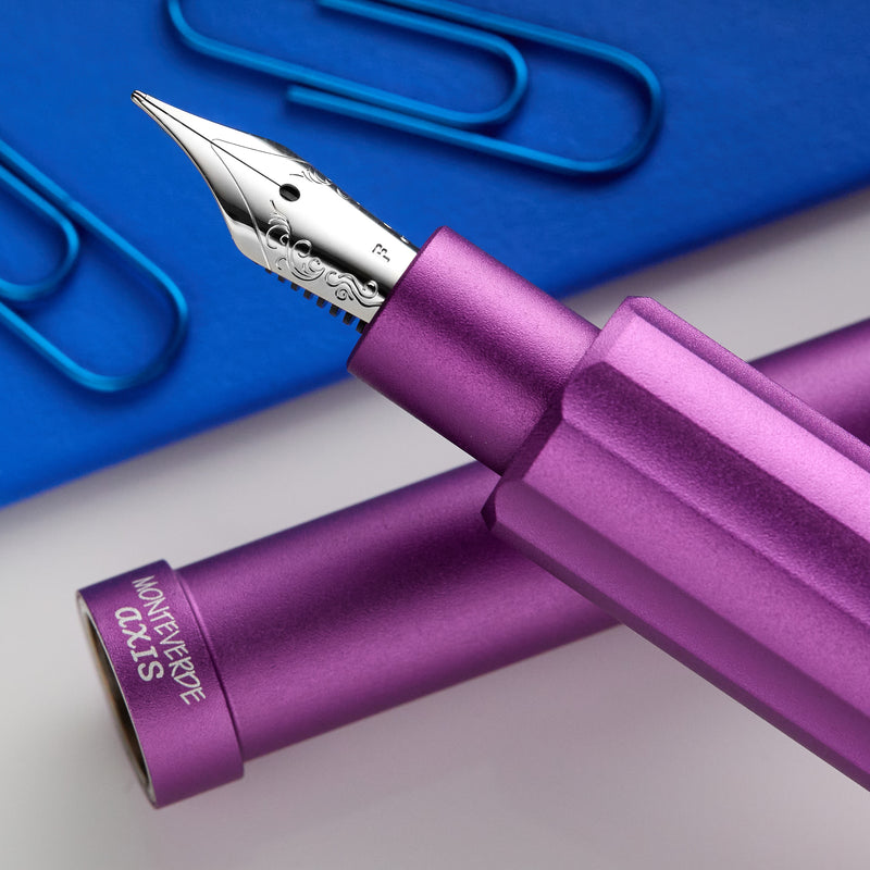 Monteverde Axis Fountain Pen - Matte Purple