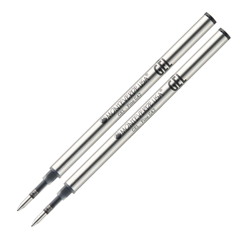 Monteverde Capped Gel G4 Rollerball Refill - Black 0.5mm Fine (2-Pack)
