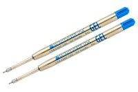 Monteverde Capless Gel P41 Rollerball Refills - Blue, 0.5mm XF Needlepoint (2-Pack)