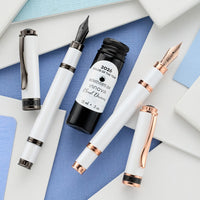 Monteverde Innova Fountain Pen & Ink Set - Cloud Dancer/Rose Gold  (Limited Edition)