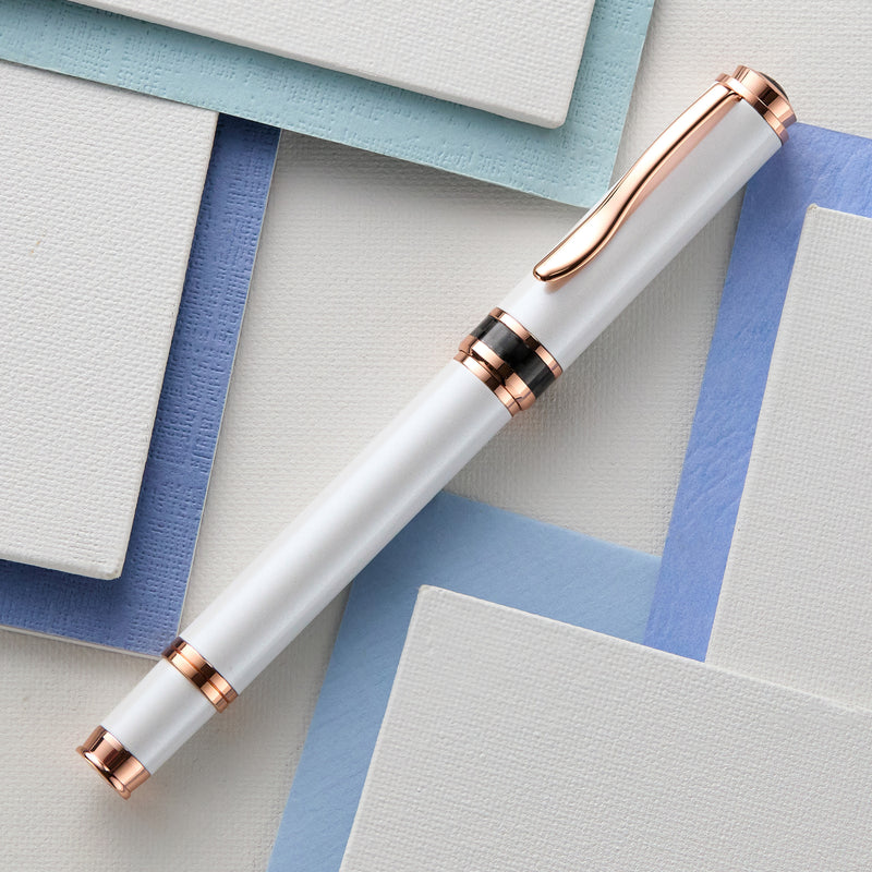 Monteverde Innova Fountain Pen & Ink Set - Cloud Dancer/Rose Gold  (Limited Edition)