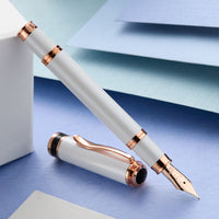 Monteverde Innova Fountain Pen & Ink Set - Cloud Dancer/Rose Gold  (Limited Edition)