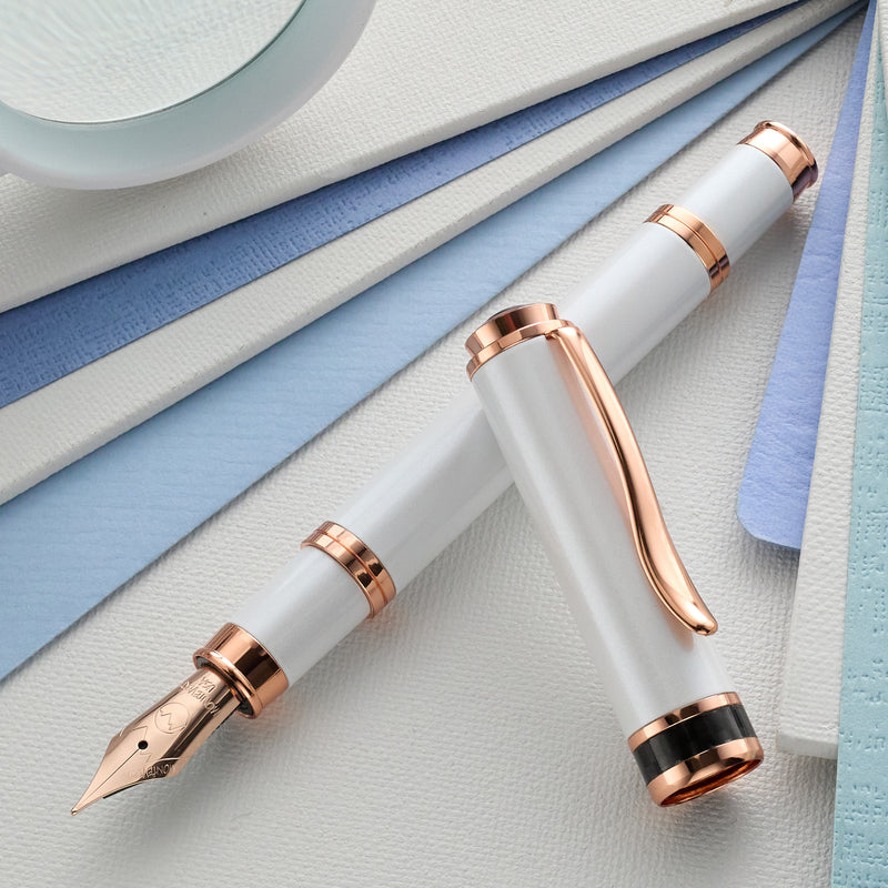 Monteverde Innova Fountain Pen & Ink Set - Cloud Dancer/Rose Gold  (Limited Edition)