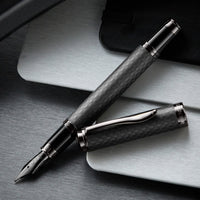 Monteverde Innova Fountain Pen - Matte Carbon Fiber/Gunmetal