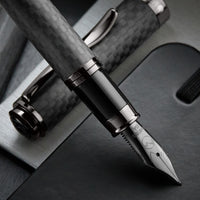 Monteverde Innova Fountain Pen - Matte Carbon Fiber/Gunmetal