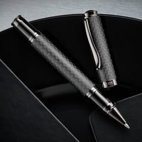 Monteverde Innova Gel Rollerball Pen - Matte Carbon Fiber/Gunmetal