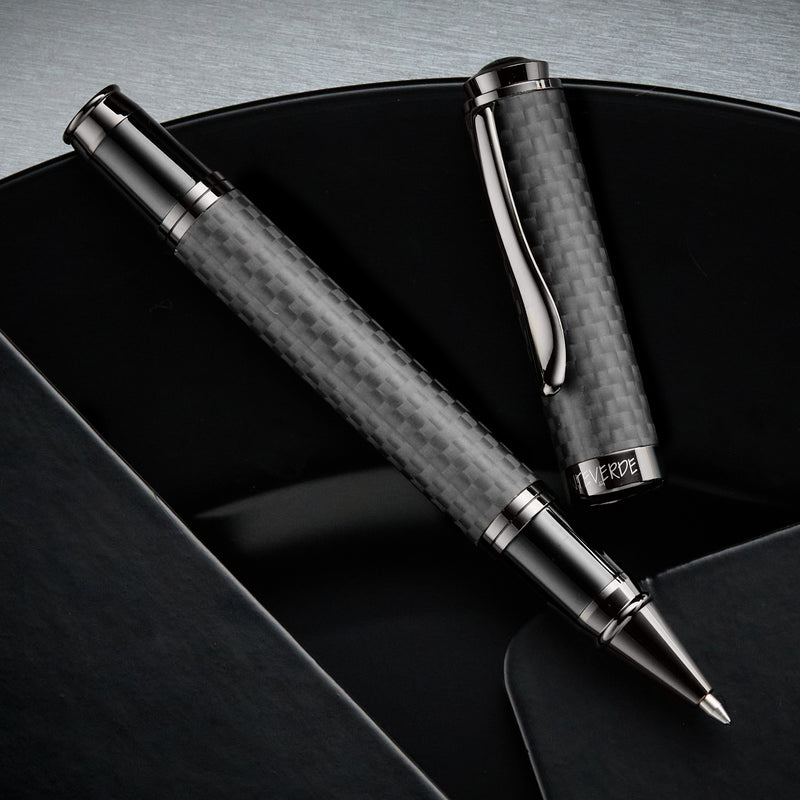 Monteverde Innova Gel Rollerball Pen - Matte Carbon Fiber/Gunmetal