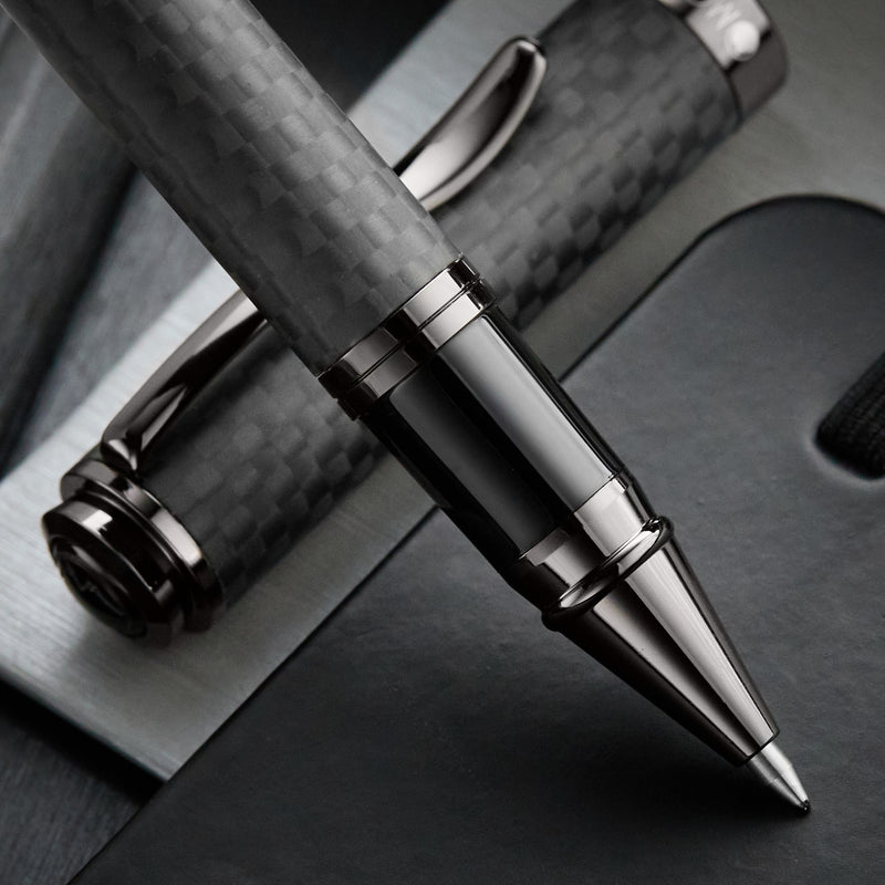 Monteverde Innova Gel Rollerball Pen - Matte Carbon Fiber/Gunmetal