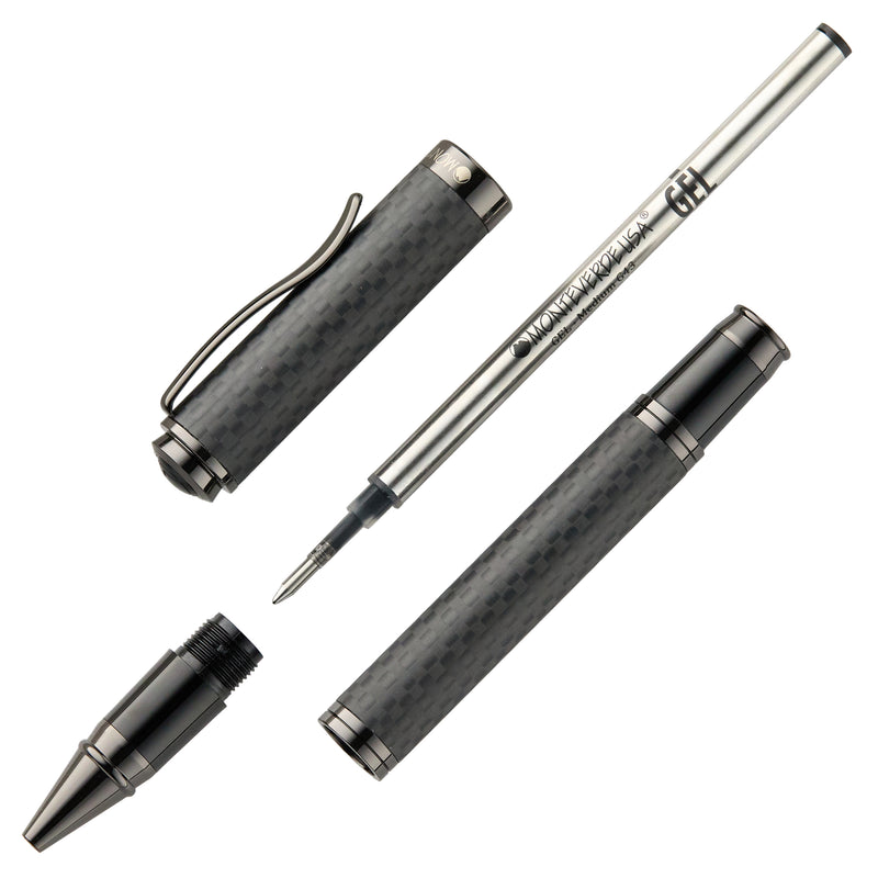 Monteverde Innova Gel Rollerball Pen - Matte Carbon Fiber/Gunmetal